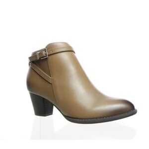Vionic Upright Upton‎ Taupe Buckle Zip Booties 8.5